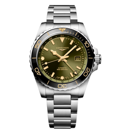 LNGS Hydroconquest 43mm Watch with Green Dial
