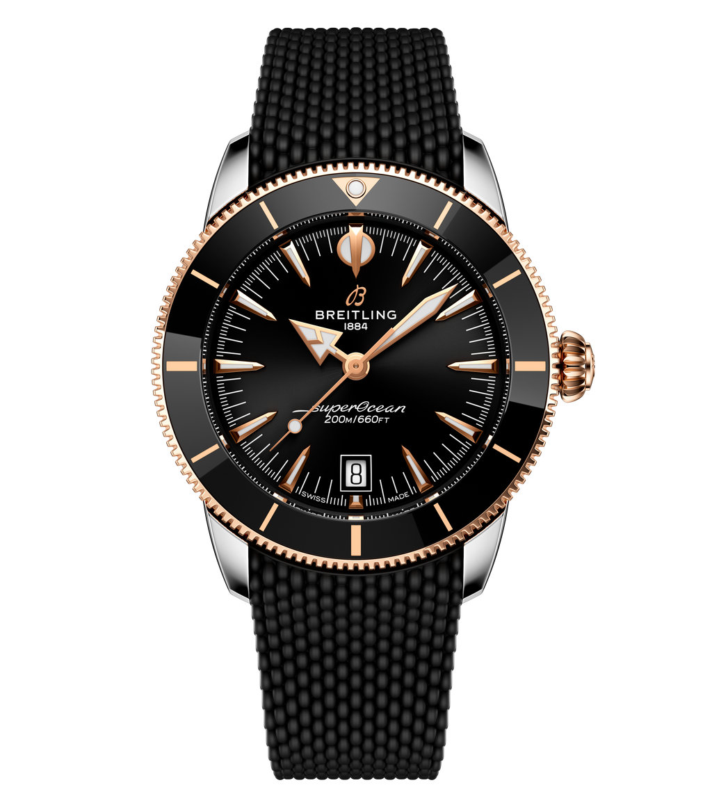 BRT Superocean Heritage B31 Automatic 42 Watch with Black Dial & Strap